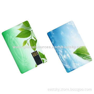 Promotional Business Card USB Flash Drive with Full-color Logo Imprinting Options